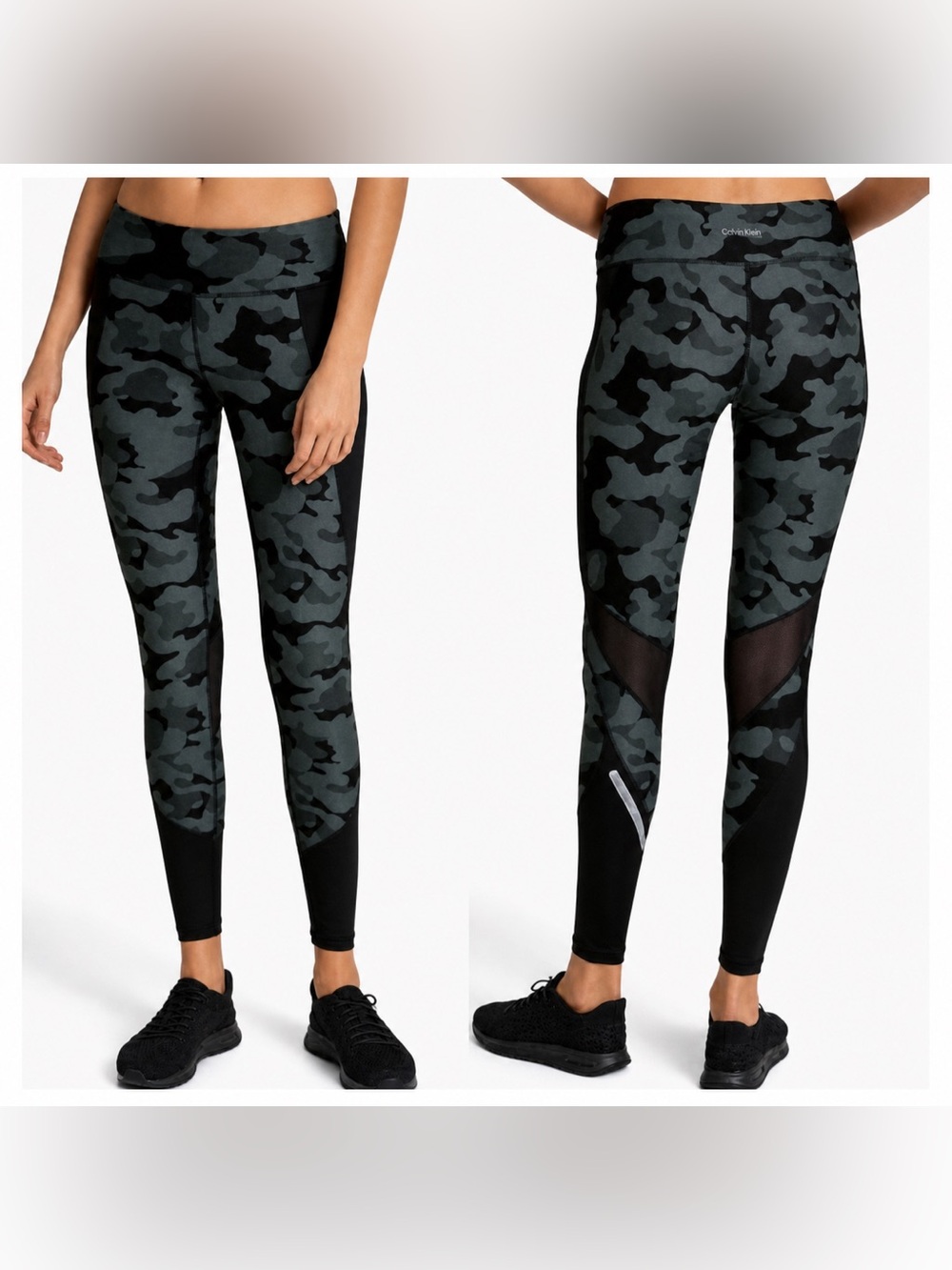 High-Rise Camo Performance Leggings - Black/Olive